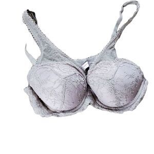 (HH). Victoria's Secret Dream Angels Demi Lace Gray Bra